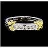 Image 2 : 0.20 ctw Diamond Ring - 14KT White  and Yellow Gold