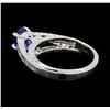 Image 3 : 1.01 ctw Blue Sapphire And Diamond Ring - Platinum