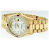 Image 9 : Rolex 18KT Gold Diamond and Ruby Day-Date Men's Watch