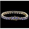 Image 2 : 14KT Yellow Gold 17.40 ctw Tanzanite Bracelet