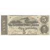 Image 1 : 1863 $5 The Confederate States of America Note T-60 CC