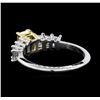 Image 3 : 1.60 ctw Diamond Ring - 14KT White and Yellow Gold