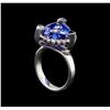 Image 4 : 14KT White Gold 6.78 ctw Tanzanite and Diamond Ring