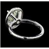 Image 3 : 2.97 ctw Beryl and Diamond Ring - 14KT White Gold