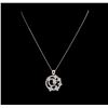 Image 2 : 14KT White Gold 1.76 ctw Diamond Pendant With Chain