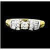 Image 2 : 0.64 ctw Diamond Ring - 14KT Yellow And White Gold