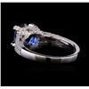 Image 3 : 1.77 ctw Sapphire and Diamond Ring - 18KT White Gold