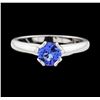 Image 2 : 0.68 ctw Tanzanite Ring - 14KT White Gold