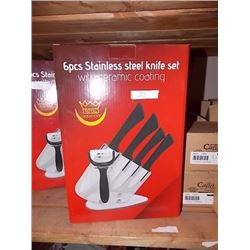 NEW STAINLESS STEEL KNIFE SET - 6 PC - GERMANY
