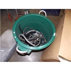 LARGE BUCKET OF HEAVY CABLE