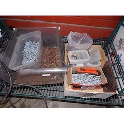BIN & BOX OF NAILS = 2 CONTAINERS TTL