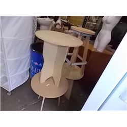 ROUND SIDE TABLEs (4)  & BAR STOOL