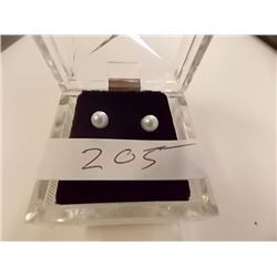 EARRINGS- PEARL IN 14K YELLOW GOLD SETTING - RETAIL ESTIMATE $200