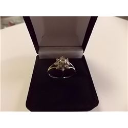 RING - ½ CT (17) BRILLIANT CUT DIAMONDS IN 14K GOLD SETTING - INCLUDES APPRAISAL $1480