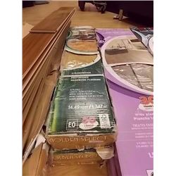 LAMINATE FLOORING WITH FOAM BACKING - 2 BOXES X ~14.49SQFT - NATURAL - STR