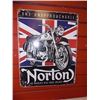 Image 2 : AUTOMOBILIA COLLECTABLE - METAL SIGN - NORTON MOTORCYCLES