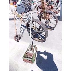 VINTAGE HAND CULTIVATOR/MANUAL ROTOTILLER