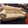 Image 1 : CREAM LEATHER CHESTERFIELD  - STORE DISPLAY