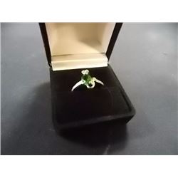 SILVER RING - STAMPED 925 - BLUE STONE