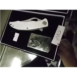 STAINLESS KNIFE WITH LIGHTER