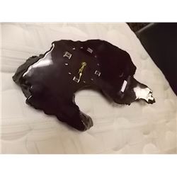 VINTAGE LARGE BURL CLOCK