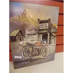AUTOMOBILIA COLLECTABLE - METAL SIGN - INDIAN MOTORCYCLE