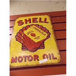 AUTOMOBILIA COLLECTABLE - METAL SIGN - SHELL MOTOR OIL