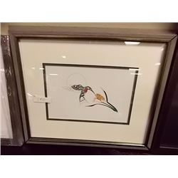 FRAMED RICHARD SHORTY PRINT - SIGNED - LILLY OF THE VALLEY
