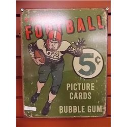 MEMORABILIA - METAL SIGN - TOPPS FOOT BALL
