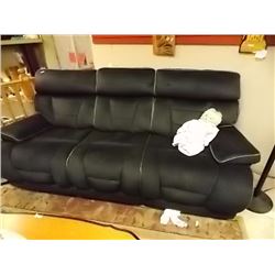 LIKE NEW BLACK RECLINING SOFA NO CORD