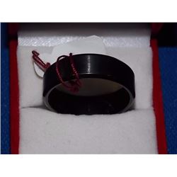 RING - NEW BLACK TITANIUM BAND  - SZ 14