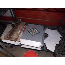 SHELF - FULL OF TILES - WITH CUTTER TOO