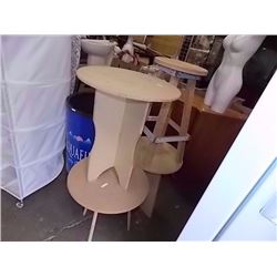 ROUND SIDE TABLEs (4)  & BAR STOOL