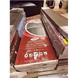 LAMINATE FLOORING WITH FOAM BACKING - 3 BOXES X ~17.38SQFT - MIDNIGHT - STR