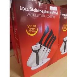 NEW STAINLESS STEEL KNIFE SET - 6 PC - GERMANY