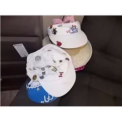 ASSORTED HATS  - 5 TTL - (some with pins)