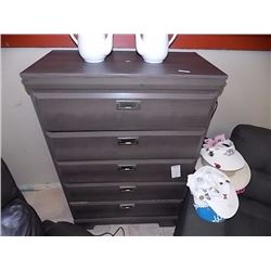 HIGHBOY DRESSER - 5 DRAWER - SMOKEY GREY