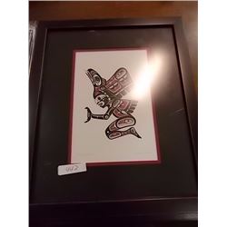 FRAMED RICHARD SHORTY PRINT - SIGNED - HUMMING BIRD