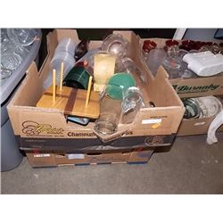 BOX GLASSWARE & HOUSE HOLD - 2 TTL