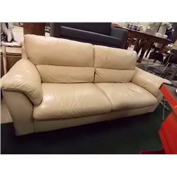 CREAM LEATHER CHESTERFIELD  - STORE DISPLAY