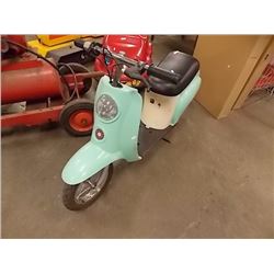 ELECTRIC BABY BLUE MOPED SCOOTER