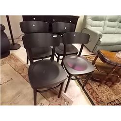 DINING CHAIRS - BLACK - 4 TTL