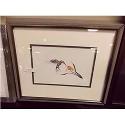 FRAMED RICHARD SHORTY PRINT - SIGNED - LILLY OF THE VALLEY