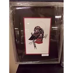 FRAMED RICHARD SHORTY PRINT - SIGNED - RED TAILED HAWK