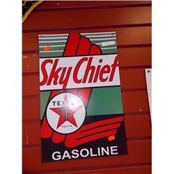 AUTOMOTIVE MEMORABILIA - METAL TEXACO SIGN - SKY CHIEF