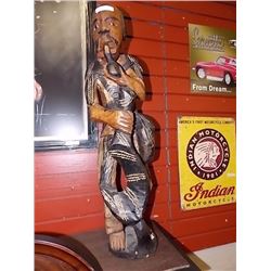 CARVED WOOD STATUE  - 28" TALL