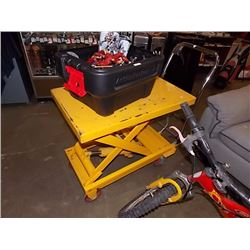 LIFT CART - ADJUSTABLE - 4 WHEEL - YELLOW