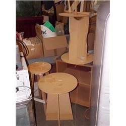 ROUND SIDE TABLEs (4)  & BAR STOOL