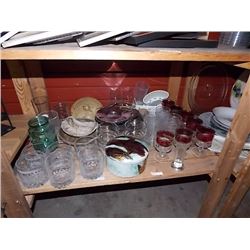 SHELF OF GLASSWARE