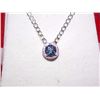 Image 1 : NECKLACE - OCEAN BLUE MYSTIC TOPAZ & DIAMOND IN STERLING SILVER SETTING - 18" CHAIN - RETAIL ESTIMAT